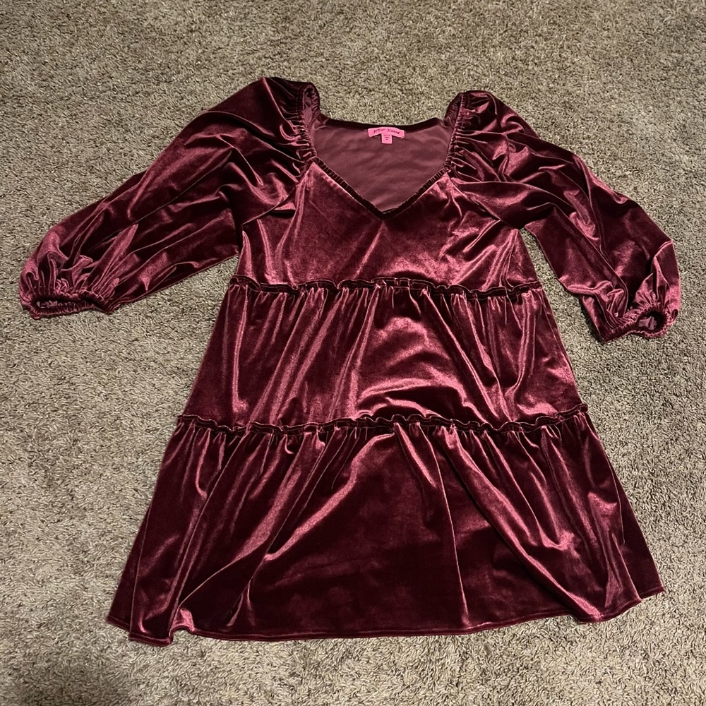 Betsey Johnson velour dress- medium